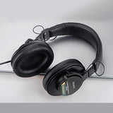Replacement for Sony MDR 7506 Earpads Cushions, Noise Isolation Over Ear Headphone Pads Fit for Sony MDR V6/ MDR V7/ MDR-CD900ST, Soft Protein Leather Easy Installation (Black)