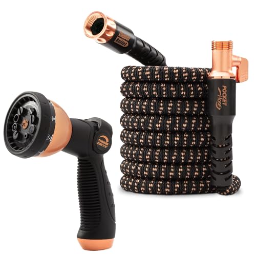 POCKET HOSE Copper Bullet 50 FT With Thumb Spray Nozzle AS-SEEN-ON-TV, 650psi