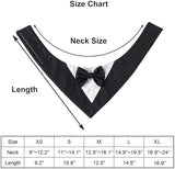 ADOGGYGO Formal Dog Tuxedo, Wedding Dog Bandana Collar with Bowtie, Adjustable Puppy Birthday Wedding Tux Outfit for Small Dogs Pets (S, Black)