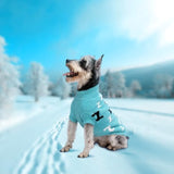 Dog Sweaters Dog Pullover Sweater Dog Clothes Cold Weather Cable Knitwear Thick Warm Outfits for Medium Dogs Large Dogs（Turquoise-XL