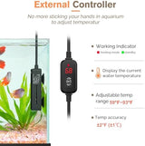 hygger Mini Fish Tank Submersible Heater 20W for 1-5 Gallons Desktop Betta Aquarium Heater with Digital Display Controller Adjustable Temperature