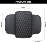 Ouzorp Car Center Console Cover, Upgraded Microfiber Leather Car Arm Rest Cover with 2 Storage Bags, Universal Armrest Cover for Car Storage Box Car Interior Accessories Protector for Most Vehicle