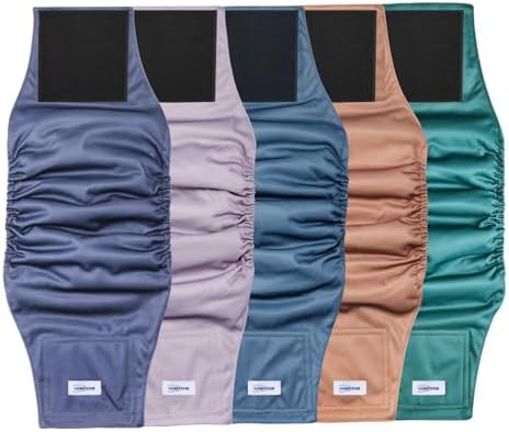 Reusable Dog Diapers Male, Premium Washable Belly Bands for Male Dogs Extra Small, Pack of 5, High Absorbing Male Dog Wraps for Doggie & Puppy in Incontinence or Excitable Urination and Training(XS)