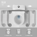 Agrish Stand Alone Toilet Safety Rail - [Adjustable Design] Medical Assist Grab Bar for Elderly Handicap Pregnant, Folding Toilet Frame Handrails (Silver Grey)