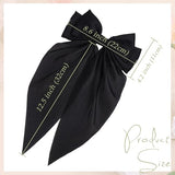 MRJ 6 Pcs Silky Satin Hair Bows Big Hair Ribbons for Women Large Hair Clips for Girls Hair Accessories Barrettes Metal Clips Bowknot Aesthetic