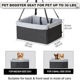 Dog Car Seats for Small Dogs, Upgrade Dog Booster Seat with Metal Frame Construction with Double-Layer Oxford, Perfect for Small Pets up to 20lbs