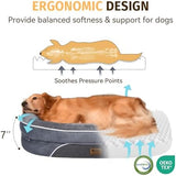 Orthopedic Waterproof Large Dog Bed: Washable Dog Bed with Bolsters - Removable Orthopedic for Medium L XL Large Sized - Non-Slip