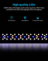 NICREW SkyLED Plus Aquarium Plant Light, Freshwater Fish Tank Light with Ramp Up and Dim Down, Spectrum Adjustable and Lighting Schedule Programmable with Controller, 12-18 Inches, 11 Watts
