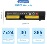 ANTIEE 01AV418 Laptop Battery Replacement for Lenovo ThinkPad E570 E570C E575 Series 01AV417 SB10K97574 01AV414 SB10K97571 SB10K97575 01AV415 01AV416 SB10K97572 4X50M33574 14.6V 41Wh 2810mAh