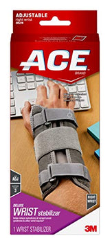 ACE Brand Carpal Tunnel Wrist Stabilizer, Wrist Support for Carpal Tunnel, Adjustable Wrist Brace with Memory Foam Palm, One Size Fits Most