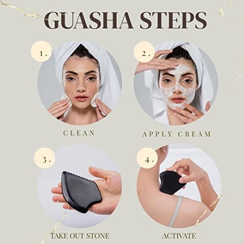 Gua Sha Facial Massage Tools, BianStone Traditional Face & Body Massage Tool, Lymphatic Drainage Face Sculpting Tool, The Newly Upgraded Unique Tooth Edge