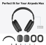 Case Cover for AirPods Max Headphones,AHBTEYM Carbon Fiber Texture TPU Ear Cups Cover/Ear Pads Case Cover/Headband Cover for Apple AirPod Max,Accessories Silicone Protector Cover(Matte Black)