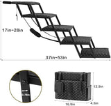 Dog Stairs for Car - Foldable Dog Ramps for Large Dogs with Non Slip Surface, Portable Dog Steps for Cars and SUV, Truck, Support Up to 200 Lbs