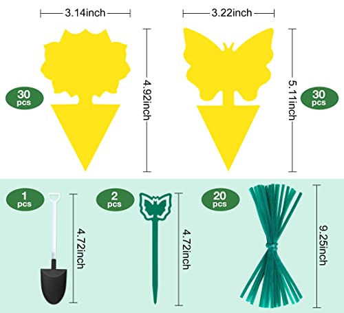 96 Pack Yellow Sticky Traps Fungus Gnat Traps for Indoor and Outdoor Plants, Plant Sticky Gnats Killer House Indoor, Fruit Fly Killer for Indoors Flying Insects Bug Catcher