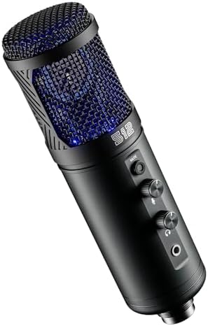 by Warm Audio Tempest - Large Diaphragm Studio Condenser USB Microphone + Stand + Shock Mount for Recording and Streaming