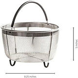 Instant Pot Accessories Steamer Mesh Basket Stainless steel Good for cooking, boiling and frying Eggs, Vagetables and pasta, Fits a 6 quart pressure cooker (6 QT)