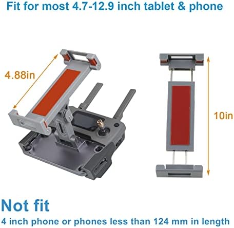 Hanatora 4.7-12.9 Inch Tablet Holder Mount for DJI Mavic Mini,Mini SE,Mavic 2 Pro/Zoom,Mavic Air,Spark,Mavic Pro/Platinum Remote Controller, Aluminum Phone Accessories