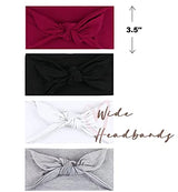 Tobeffect Bow Headbands for Women Non Slip 3.5'' Wide Knotted Headband Hair Bands with Bows Rabbit Ears Womens Turban Headbands Headwraps Girls Strechy Cute Hair Accessories…