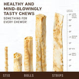 Earth Animal No Hide Strips Holiday Feast Flavored Natural Treats | No Rawhide | Quick & Thin Dog Chews | 1 Pack, 4 Count