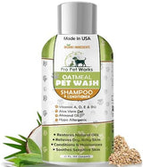Oatmeal Dog Shampoo & Conditioner 17oz [USA] 5 in 1 Plant-Based Organic Sulfate-Free Soap-Free-Tearless Moisturizer for Dandruff Allergies & Itchy Dry Sensitive Skin-Puppy Grooming [Pro Pet Works]