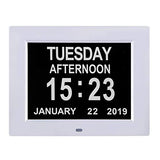 TMC [Newest Version Digital Day Calendar Clock -Extra Large Date Day Time of Week Clock with 12 Alarm Options for Seniors, Elderly, Dementia, Alzheimer (8-inch)