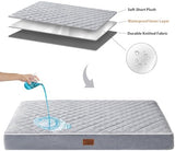 WNPETHOME Orthopedic Dog Beds for Large Dogs, Extra Large Waterproof Dog Bed with Removable Washable Cover & Anti-Slip Bottom, Egg Crate Foam Pet Bed Mat, Multi-Needle Quilting XL Dog Crate Bed