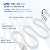 Mixer Cord Power 9701025 for KitchenAid Stand Mixer Replacement (White),3.9ft Cord-Power Fits Various KitchenAid Models