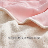 Bedsure Cat Blanket for Indoor Cats - Waterproof Calming Cat Blankets for Couch Protection, Sherpa Fleece Pet Blanket, Soft Plush Reversible Throw Furniture Protector, 50"x40", Pink