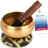 Tibetan Singing Bowls Set-Hand-hammered in Nepal Sound Bowl for Meditation, Yoga, Chakra, Meditation Accessories, Unique Gifts for Women, Men (Black, 3.15 inch)