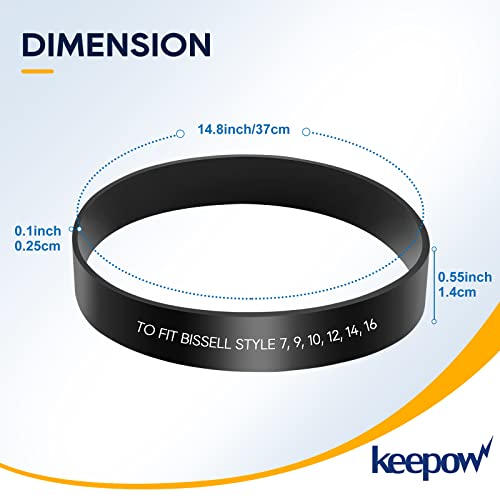 KEEPOW Style 7/9/10 P/N 3031120 Replacement Belt for Bissell Vacuum, 6 Pack