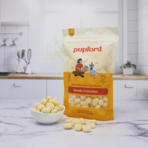 Pupford Cheese Crunchies, Premium Single-Ingredient Treat for Dogs & Puppies (Gouda, 4.25 oz)