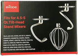 GVODE Stainless Steel Spiral Dough Hook for KitchenAid Stand Mixer, Bread Hook Attachment Fits 4.5-5 QT Mixing Bowl for Tilt-Head Stand Mixers, For KitchenAid Stand Mixer Accessories, Dishwasher Safe