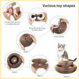 2PC Cat Toy, Magic Organ Cat Scratch Board Foldable Cat Accordion Toy, Cardboard Cat Toys, Interactive Scratch Pad Cat Toy with Toy Bell Ball (2pc)