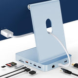 Minisopuru iExpandMate DS802PRO iMac Accessories with 4K@60Hz HDMI, USB C Charging, 2.5GbE, 4TB M.2 SSD Enclosure, USB C Hub for iMac 24 inch M1/M3/M4, iMac Hub with 4 x USB, SD/TF, Audio | Blue