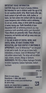 Crest 3D No Slip Whitestrips Professional Effects Teeth Whitening Kit 20 ea