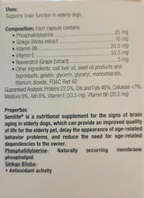 SEGMINISMART CEVA Animal Health D59010B Senilife Nutritional Supplement for Elderly Dogs- 30 capsules/ box