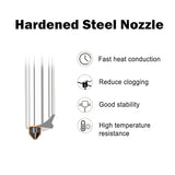 2 Pack A1 Mini/A1 Hotend Print Head Hot End Kit Extruder Upgrade High-Temperature 0.4MM Hardened Steel Nozzle Replacement with 4PCS Silicone Cover Sock for Bambu Lab 3D Printer Accessories