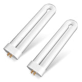 Belleone 15W Bug Zapper Light Bulb Replacement for T6 T8 T9 Lamp, FUL 15 Watt BL, 4-Pin Base, U Shaped Twin Tube Bulb for Outdoor Indoor, 2 Pack