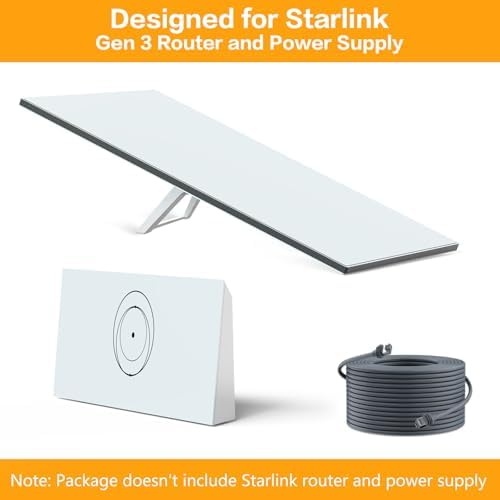 Starlink Gen 3 Router Mount, 2-in-1 Mounting Kit for Starlink Standard V3 Mesh Router and Power Supply, Space Saving Wall Bracket Holder Accessories