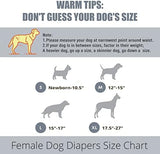 wegreeco Dog Diapers Female (3 Pack), Highly Absorbent Puppy Doggie Dog Diapers for Female Dogs Period, Washable Doggy Female Dog Diapers for Dogs in Heat, Small Medium Large Size (Morandi, Medium)
