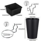 6 Sets Pegboard Bins Pegboard Cups with Hooks, Pegboard Hooks Assortment, Hooks for Pegboard Cup Holder for Organizing Accessories Tools Storage Office Workshop Garage Workbench Black
