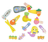 Hairpin Candy-colored kid's hair accessories, flower and fruit, rainbow hairpin set, girl cartoon animal cute hairpin,Package include 56pcs Hair Clips