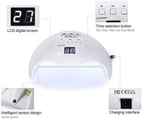 Gel UV LED Nail Polish Lamp, LKE Nail Dryer 40W LED Light with 3 Timers Professional for Nail Art Tools Accessories White
