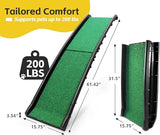 PawStep 51114 Pet Ramp with Poly Grass - Folding, Portable Dog Ramp for Cars, SUV & Trucks - Non-Slip Surface - Lightweight & Durable - Supports Large Dogs up to 200 lbs