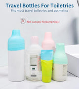 20 Pack Travel Essentials Silicone Bottle Covers, Cruise Ship Essentials, Travel Accessories Luggage for Women Men, Elastic Sleeves for Leak Proofing, Fit Most Travel Size Bottles Toiletries