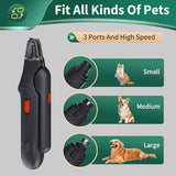 2-in-1 Dog Nail Grinder & Dog Nail Clippers Trimmers for Large Medium Small Dogs Cats Pets Claw Trimmer Quick Sensor and Safety Guard USB Rechargeable with 2 LED Lights (Black)