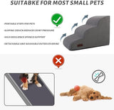 3 Tiers Dog Ramp and Stairs for Beds Or Couches - Non-Slip Sturdy Pet Steps - for Small Dogs to get on High Bed