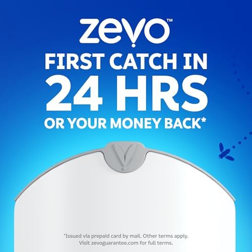Zevo MAX Bug Catcher & Fly Trap for Indoors - Flying Insect Trap for Gnats, House & Fruit Flies - Use in Any Room - No-Mess Disposal (2 Plug in Bases & 3 Cartridges)