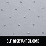 GORILLA GRIP 100% Waterproof Raised Edge BPA Free Silicone Pet Feeding Mat, Dog Cat Food Mats Contain Spills Protects Floors, Placemats for Cats, Dogs Water Bowl, Pets Accessories 18.5x11.5 Light Gray