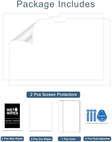 2 Pack Screen Protector for 2024 MacBook Pro 14 inches M4 Chip A3112 A3185 A3401 Clear High Definition Anti Scratch 5H Hardness Filter Laptop Protector Accessories